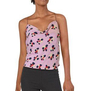 NWT BCBGENERATION PRINTED DRAPEY CROP TOP - L